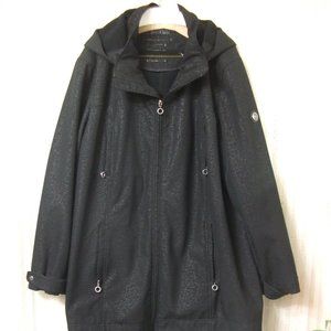 CALVIN KLEIN BLACK RAINCOAT